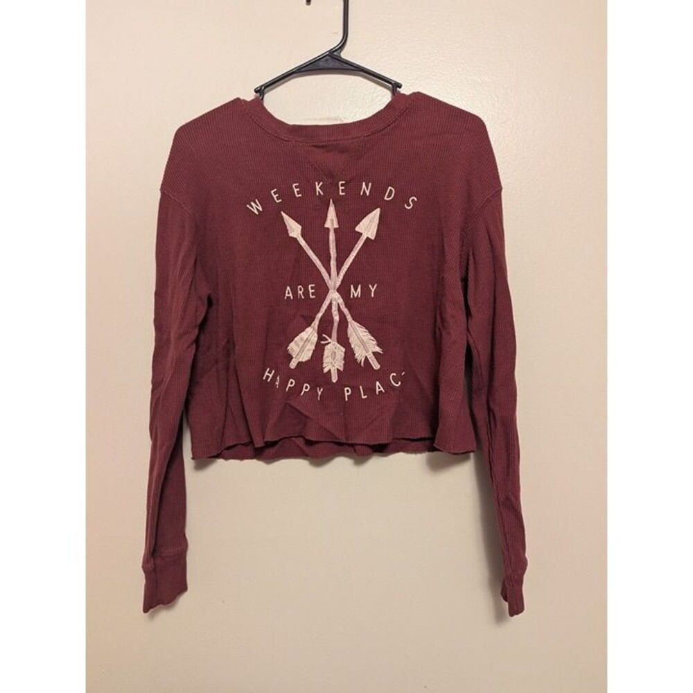 Cold Crush “Weekends are my Happy Place” Long-Sleeve Thermal, Size L